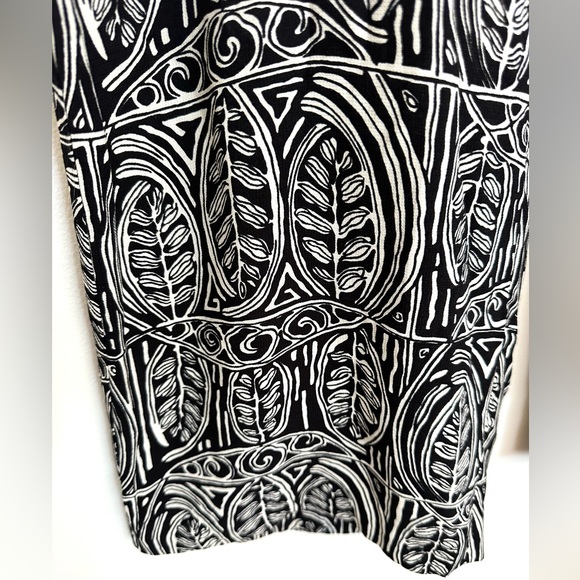 Loft Black and White Print Wide Leg Pants Size 12 - Picture 8 of 10